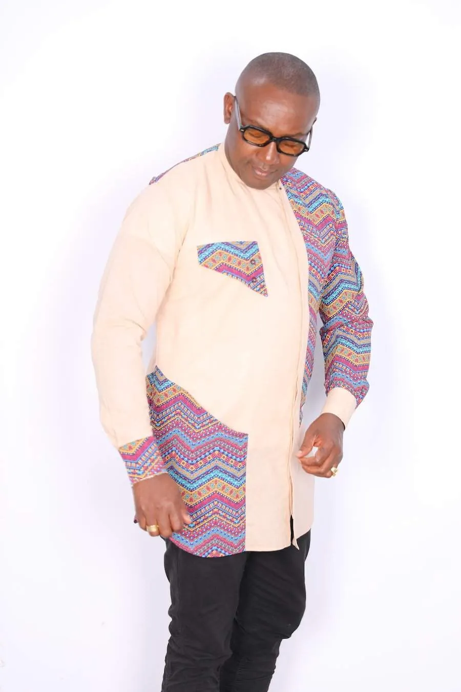 African Linen Shirt Pink