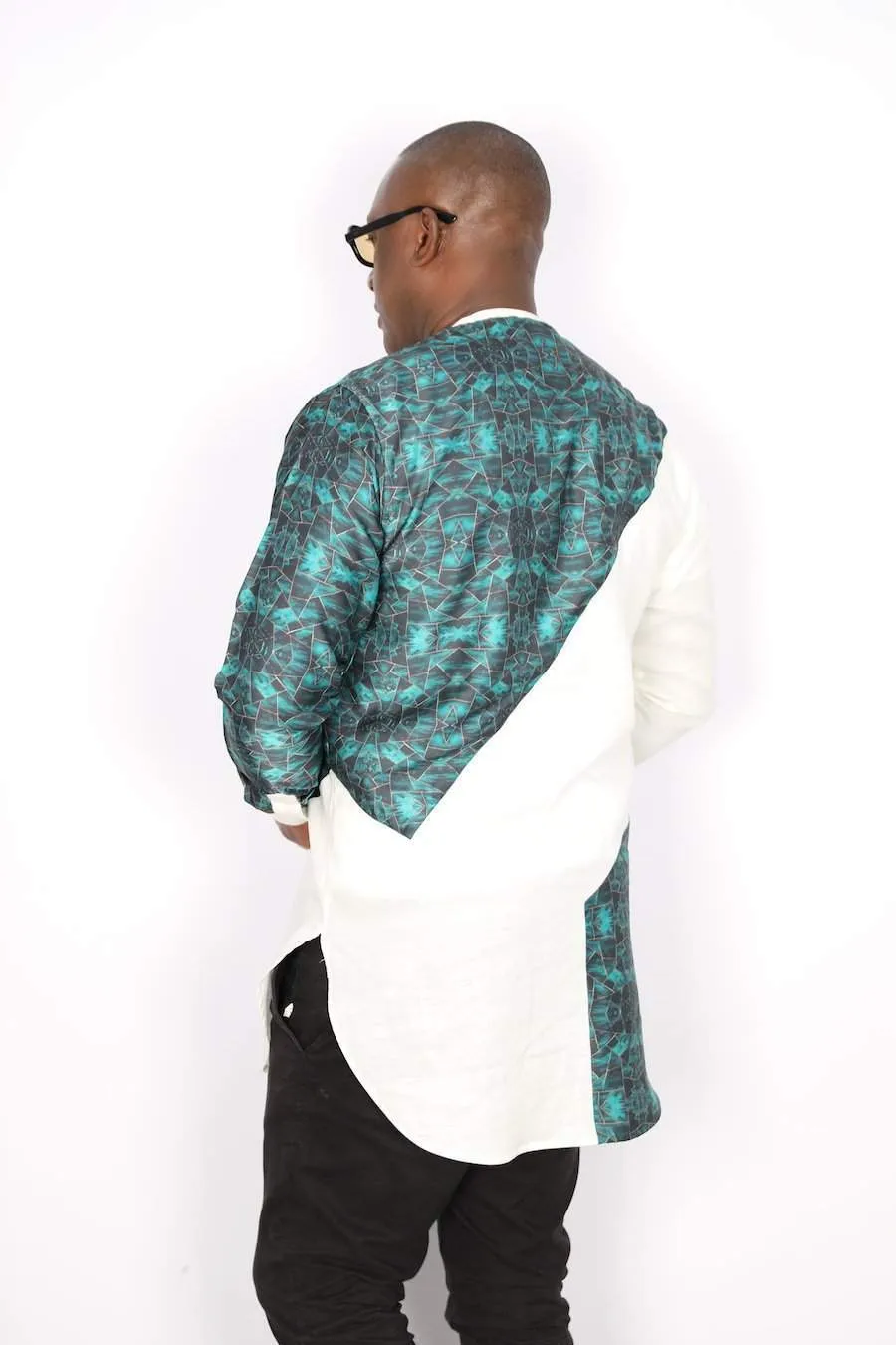 African Linen Shirt White