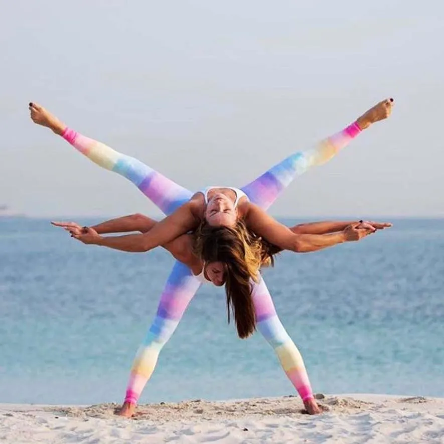Anti-sweat Rainbow Yoga Pants