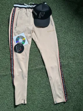 Beige Track Pants