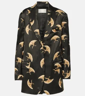 Dries Van Noten Printed satin blazer
