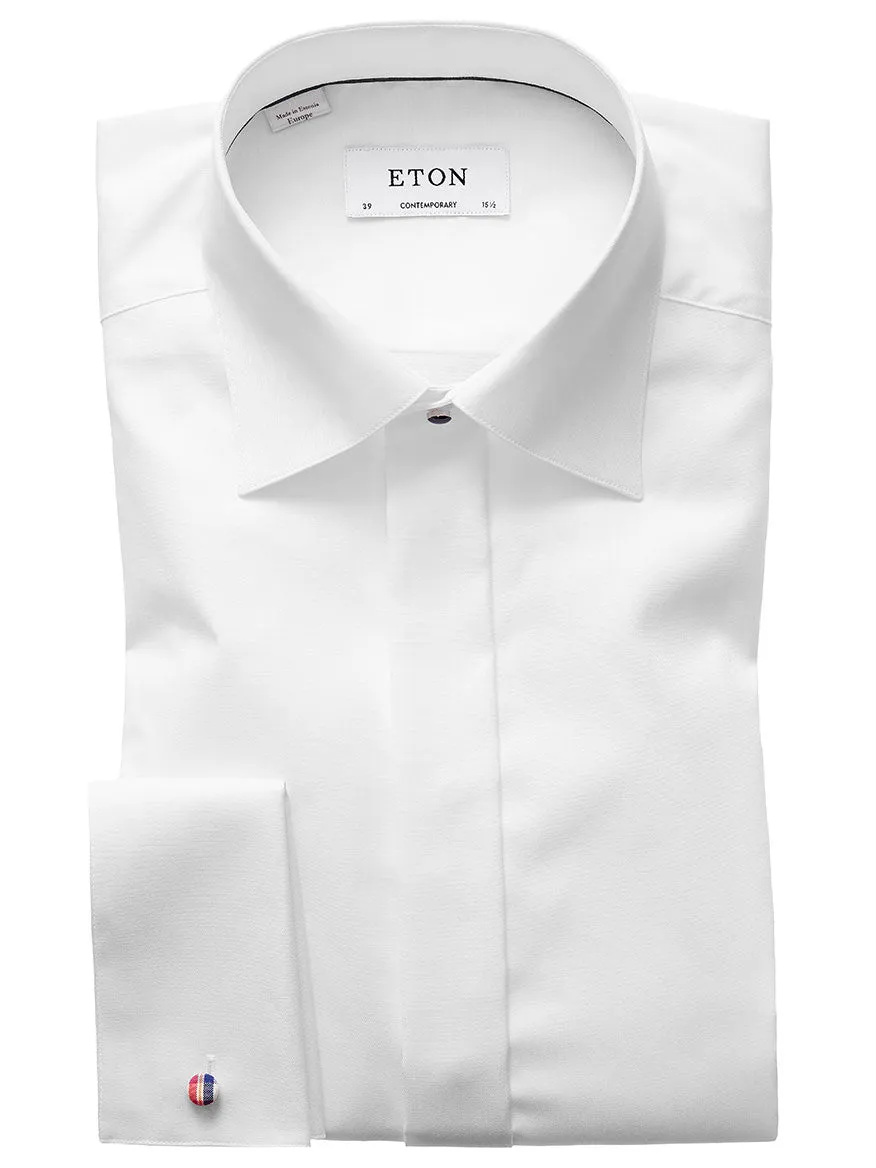 Eton Contemporary Fit White Twill Evening Shirt
