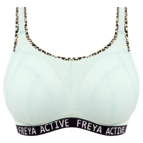 Freya Dynamic Soft Cup Sports Bra Leopard Aqua Blue