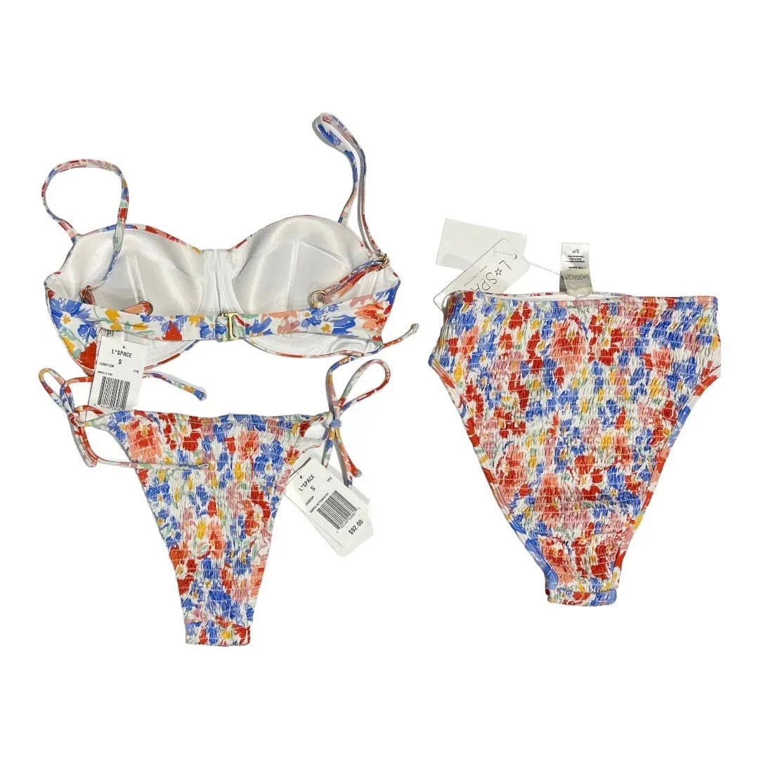 L*SPACE Revolve Set Forever Floral Marley Top Aubrey Barlette Bottoms S