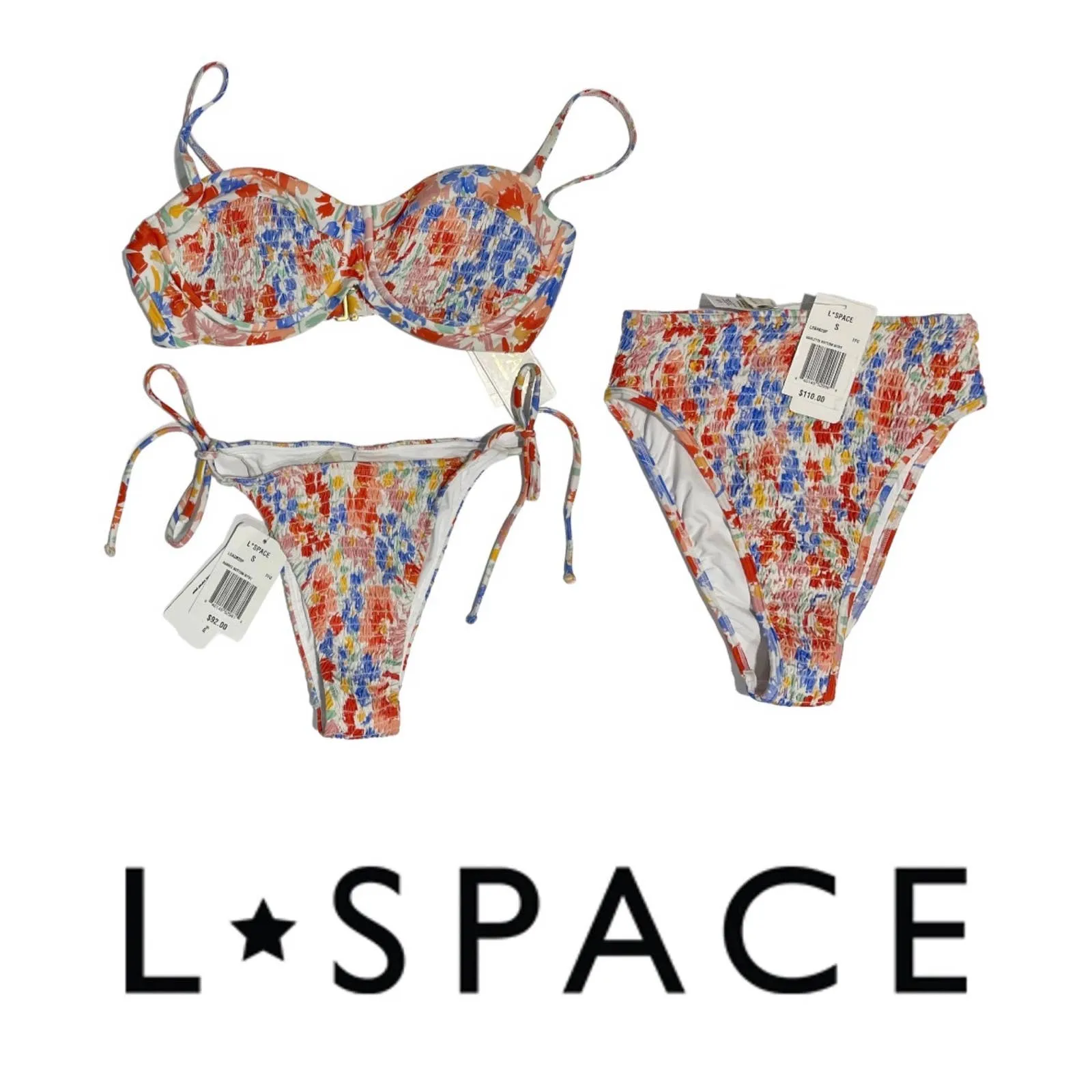 L*SPACE Revolve Set Forever Floral Marley Top Aubrey Barlette Bottoms S