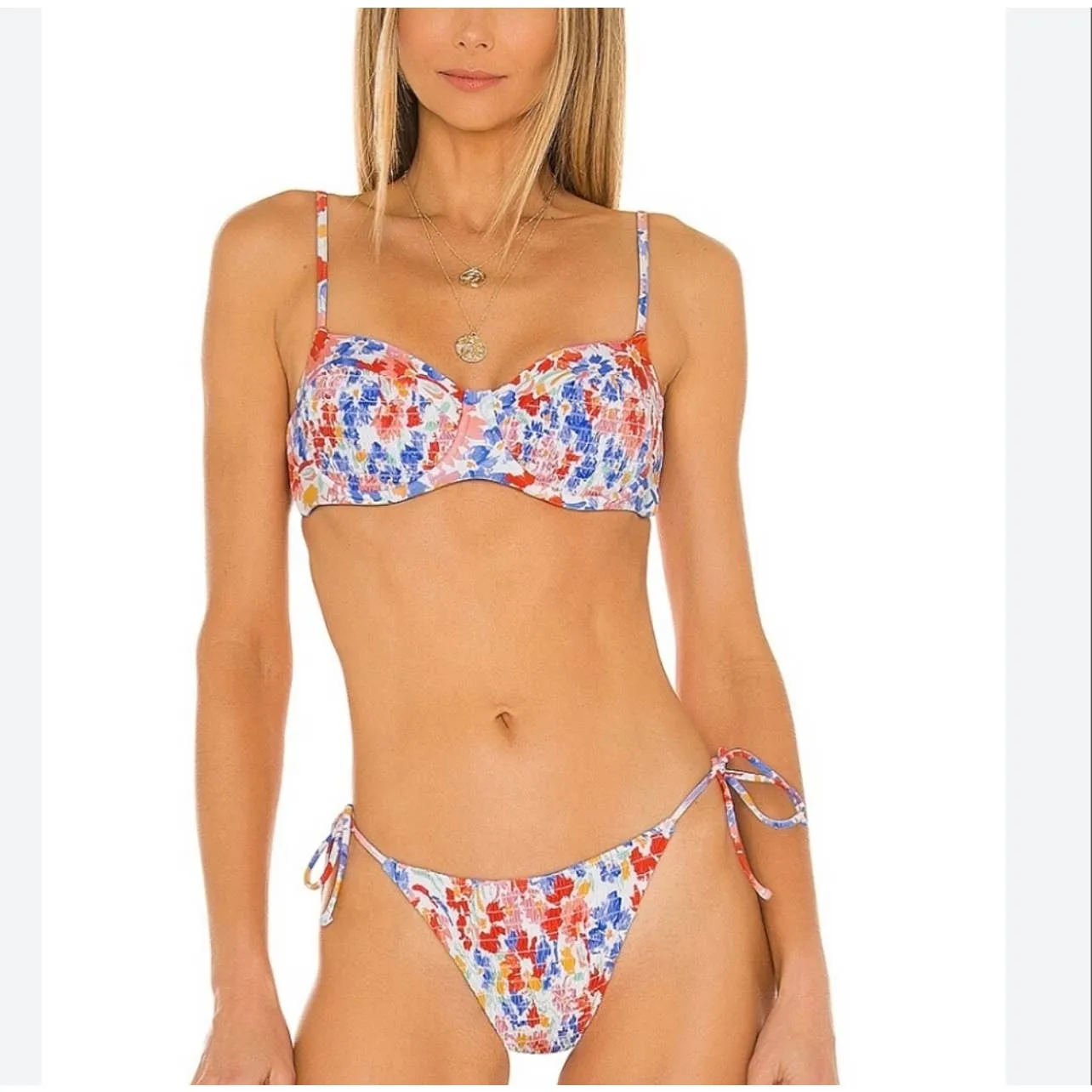 L*SPACE Revolve Set Forever Floral Marley Top Aubrey Barlette Bottoms S