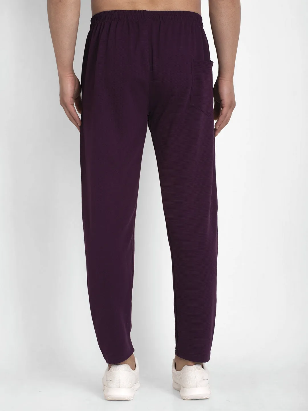 Men's Purple Solid Track Pants ( JOG 014Purple ) - Jainish