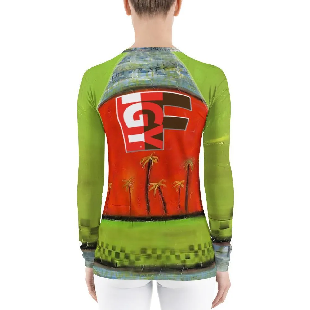 Sunset on The Island Women's Rash Guard